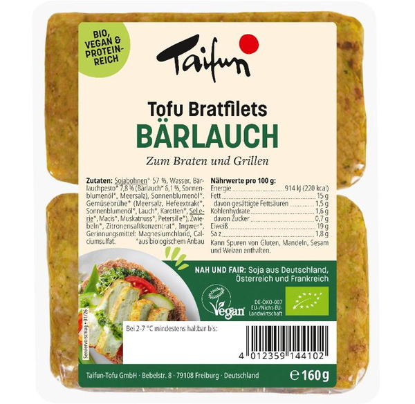 Produktfoto zu Taifun - Bratfilets Bärlauch - 160g