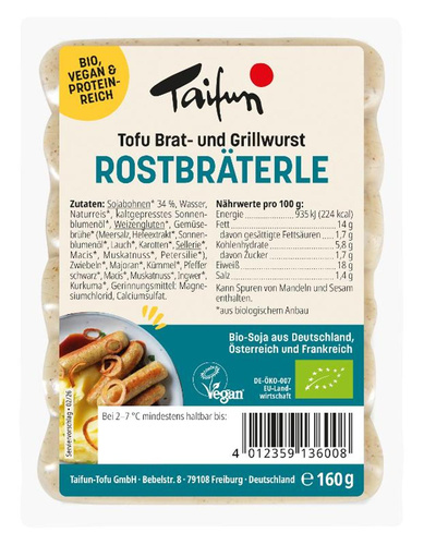Produktfoto zu Taifun - Tofu Rostbräterle - 160g
