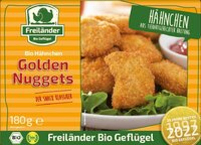 Produktfoto zu Freiländer - Hähnchen Nuggets, tiefgekühlt - 180g (9 Stück)