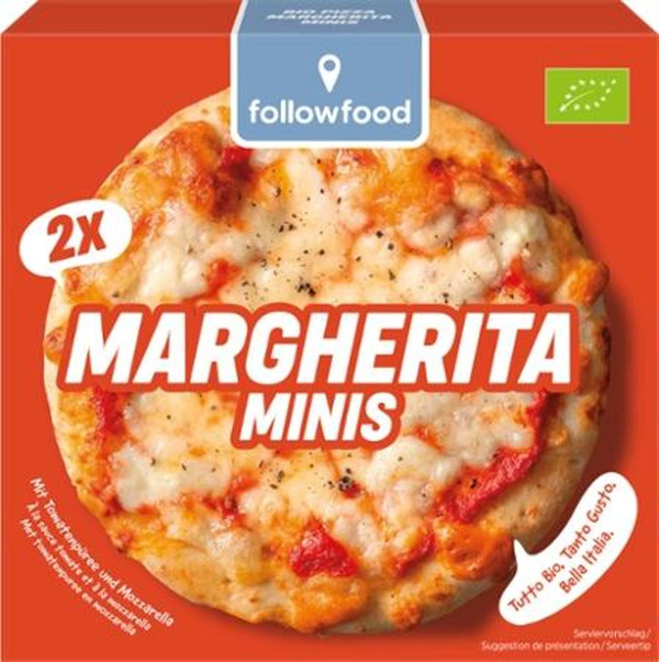 Produktfoto zu followfood - Holzofen-Minis Margherita, tiefgekühlt - 2 Stück
