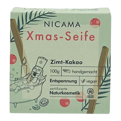 Produktfoto zu 100g - Nicama - Weihnachtsseife Zimt Kakao