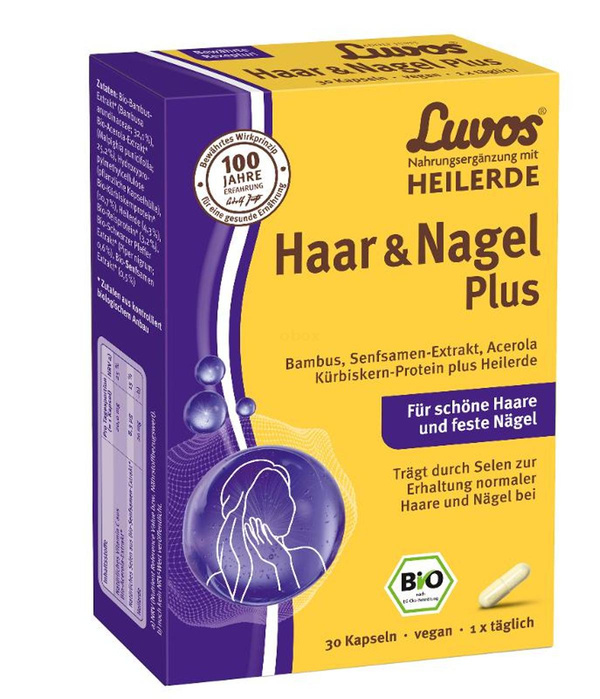 Produktfoto zu Luvos - Heilerde Haar und Nagel Plus Kapseln - 30 Kapseln