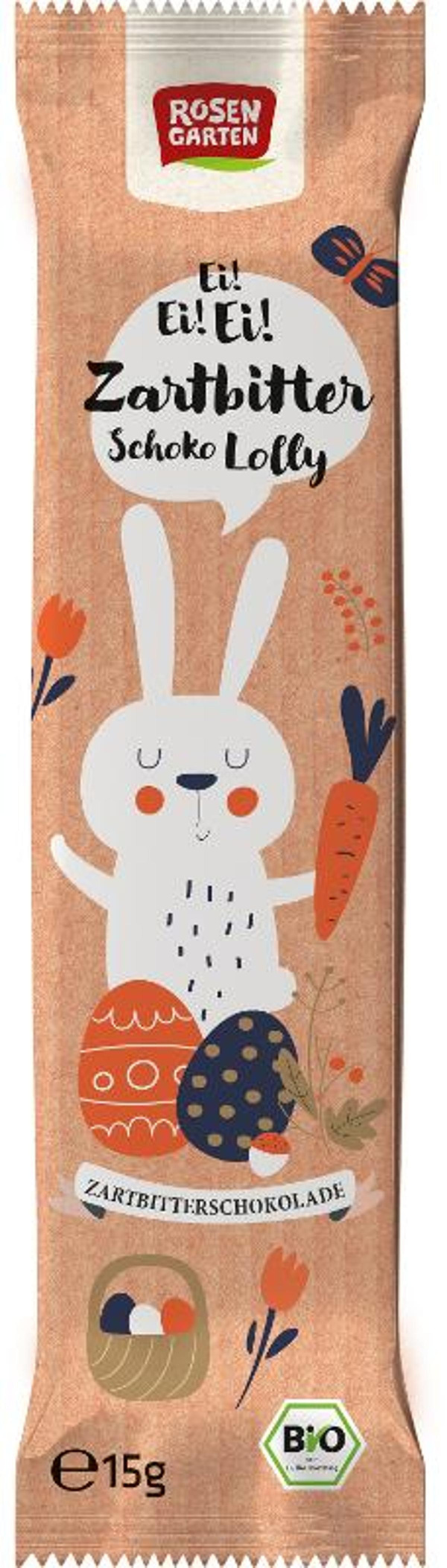 Produktfoto zu Rosengarten - Zartbitter Lolly Hase - 15g