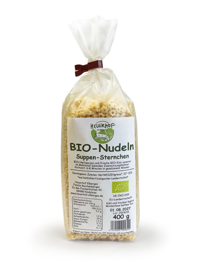 Produktfoto zu Heuerhof - Suppen-Sternchen - 400g