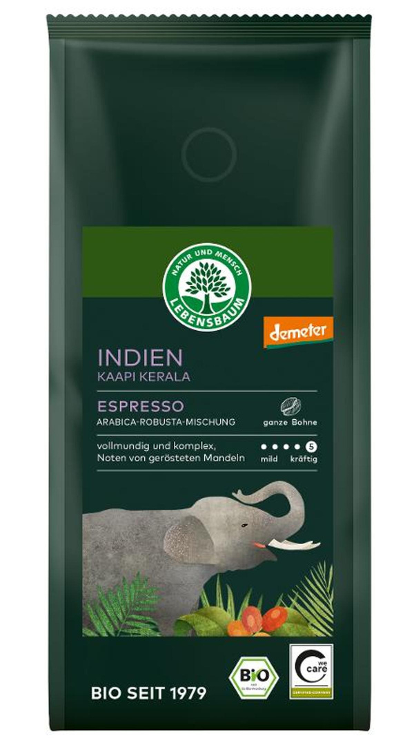 Produktfoto zu Lebensbaum - Espresso Kaapi Kerala - 250g