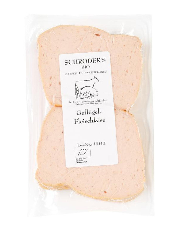 Produktfoto zu Schröders Bio - Geflügelfleischkäse - 250g (2 Stück)
