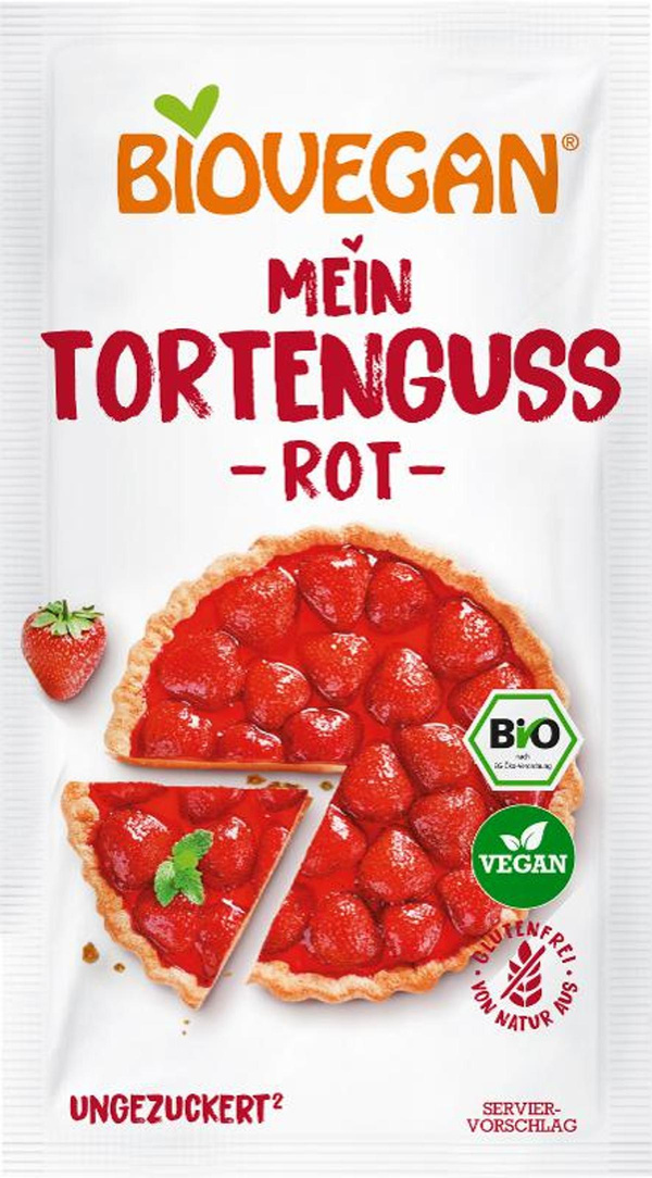 Produktfoto zu Biovegan - Tortenguss rot - 2 x 7g