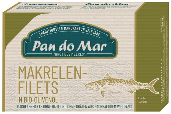 Produktfoto zu Pan do Mar - Makrelenfilet in Olivenöl - 120g