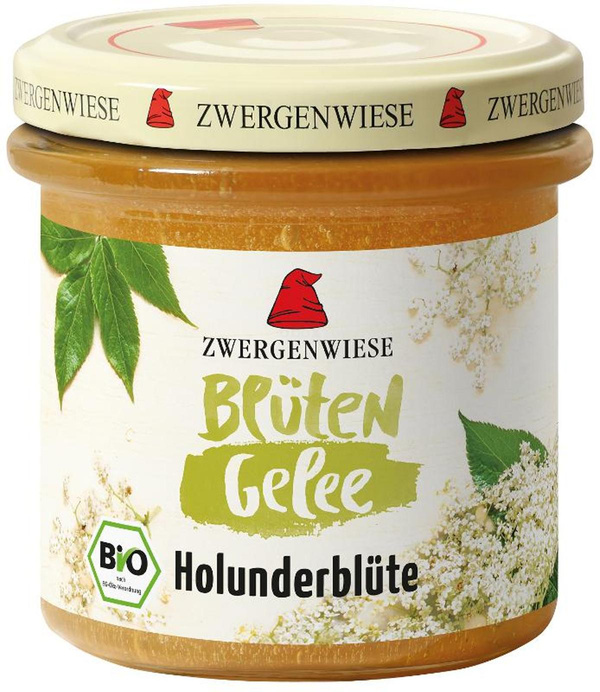 Produktfoto zu Zwergenwiese - Fruchtgelee Holunderblüte - 160g